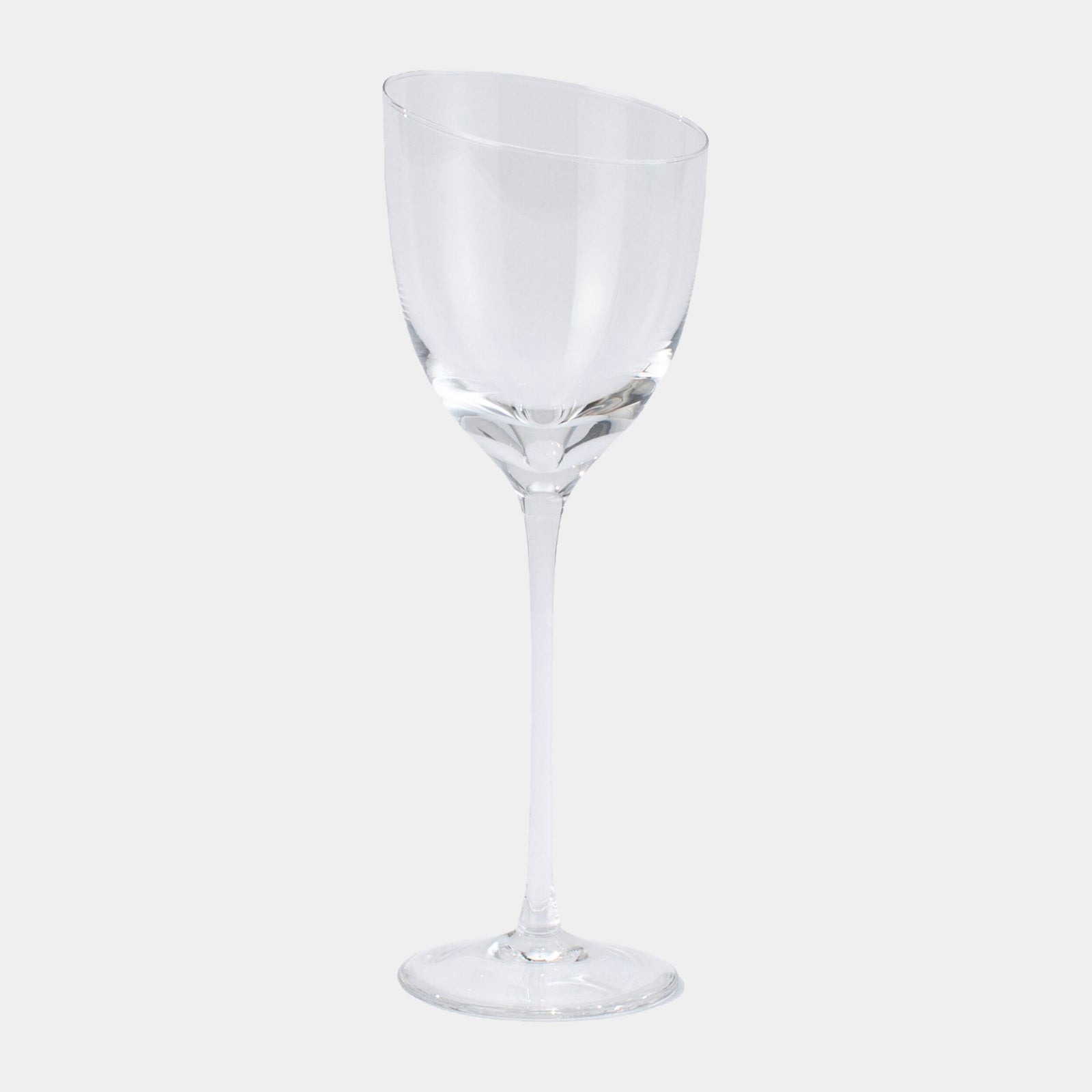 Asymmetrical Slant Wine Glass