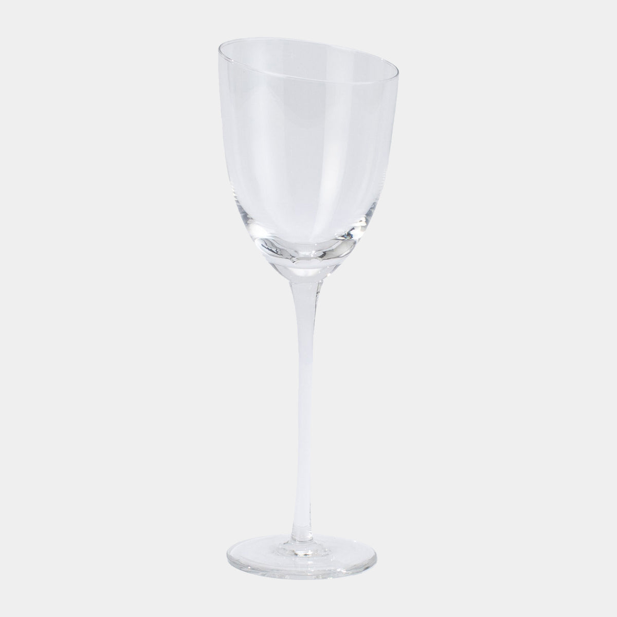 Asymmetrical Slant Red Wine Glass