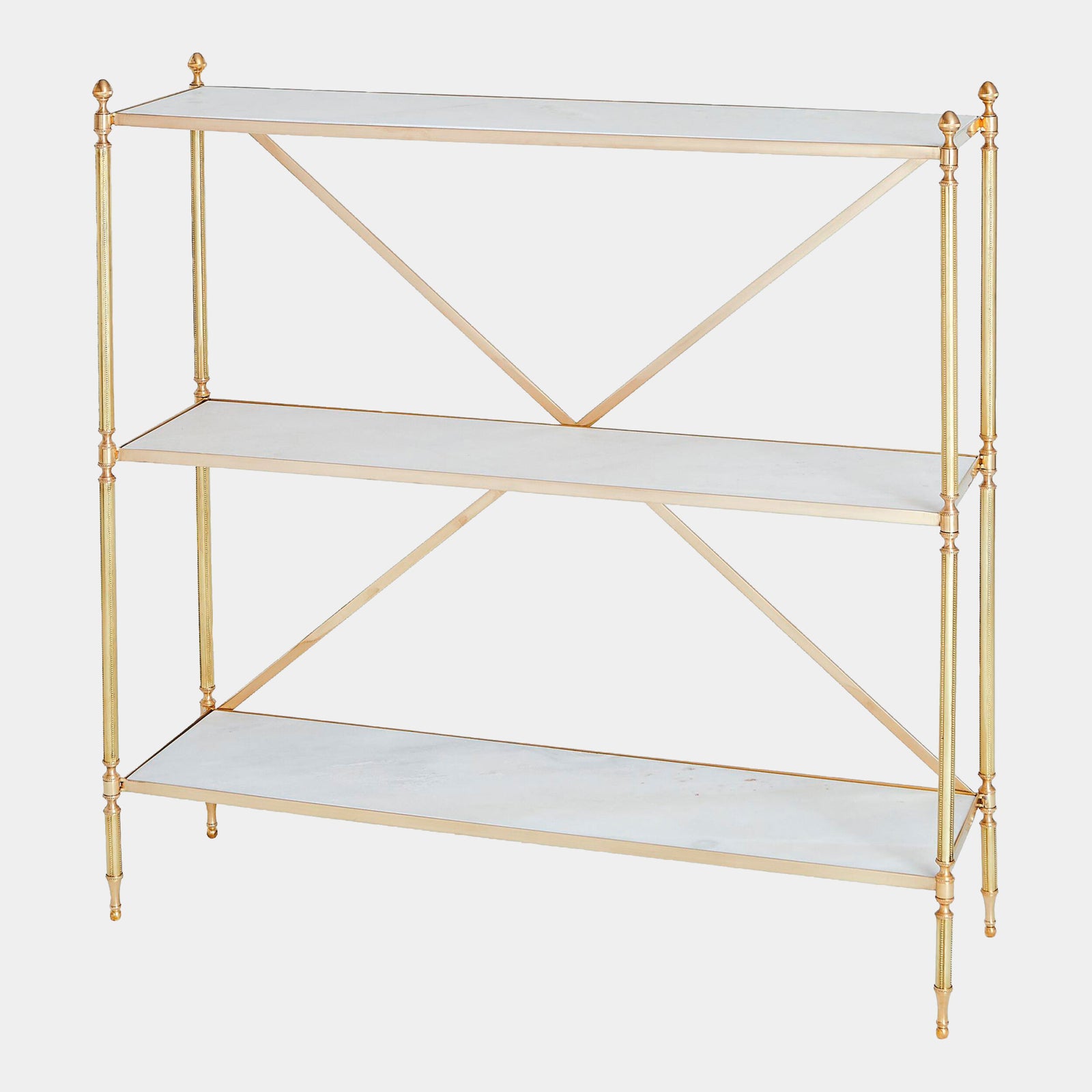 Acorn Open Shelf-Brass