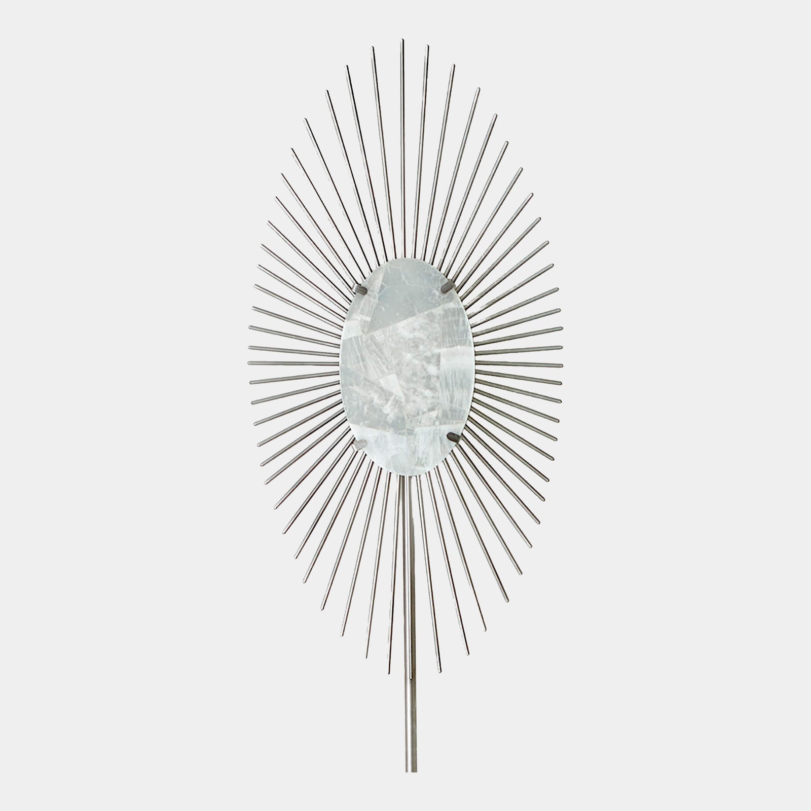 Lionne Quartz Radial Burst Wall Sconce-Silver