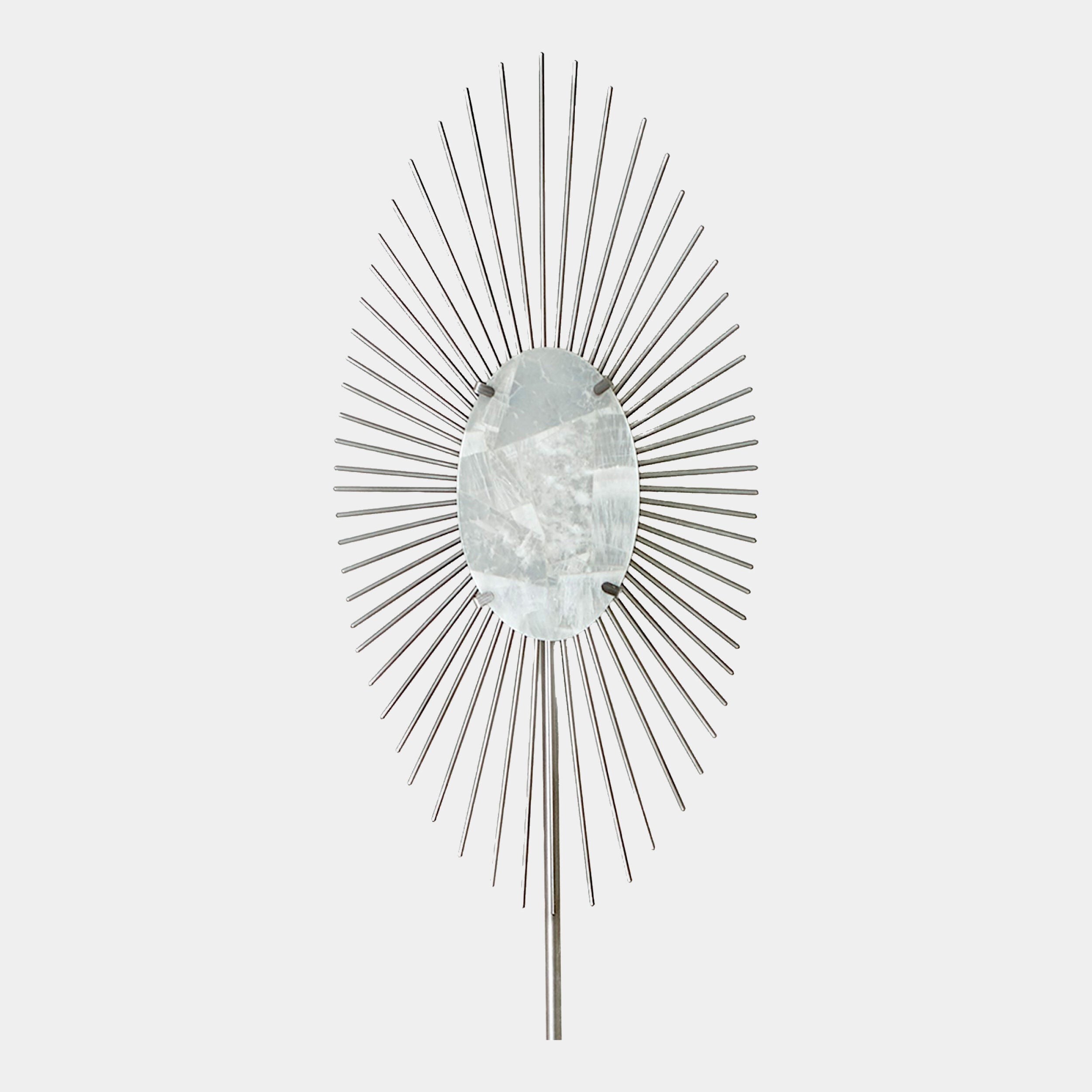 Lionne Quartz Radial Burst Wall Sconce-Silver