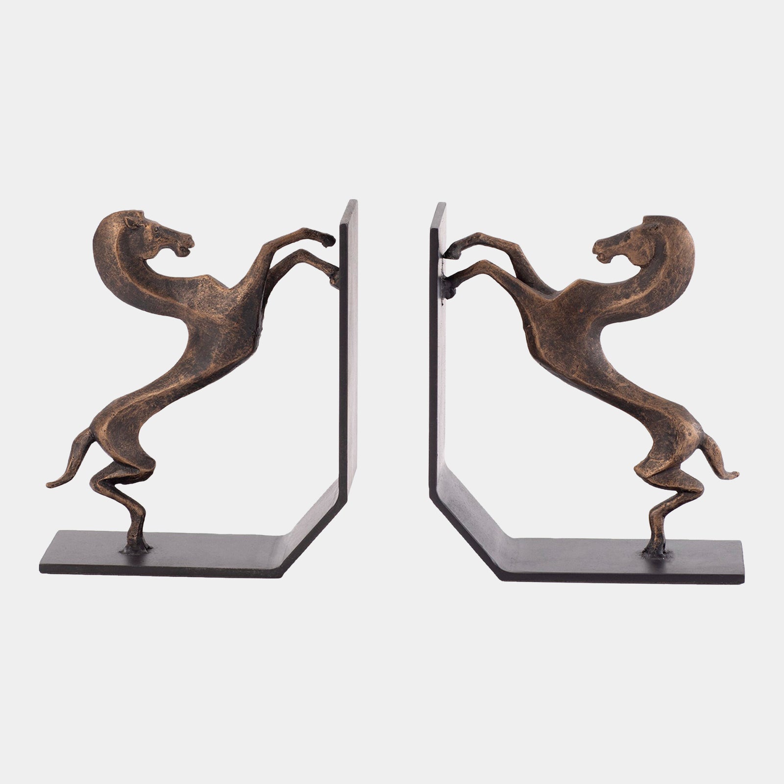Standing Horse Bookends-Bronze