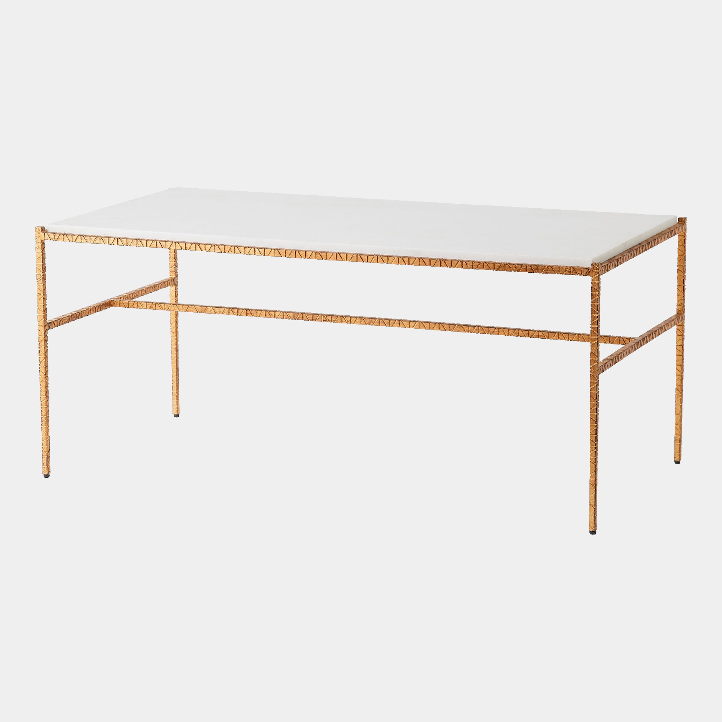 Shadrach Cut Iron Cocktail Table-Gold Leaf