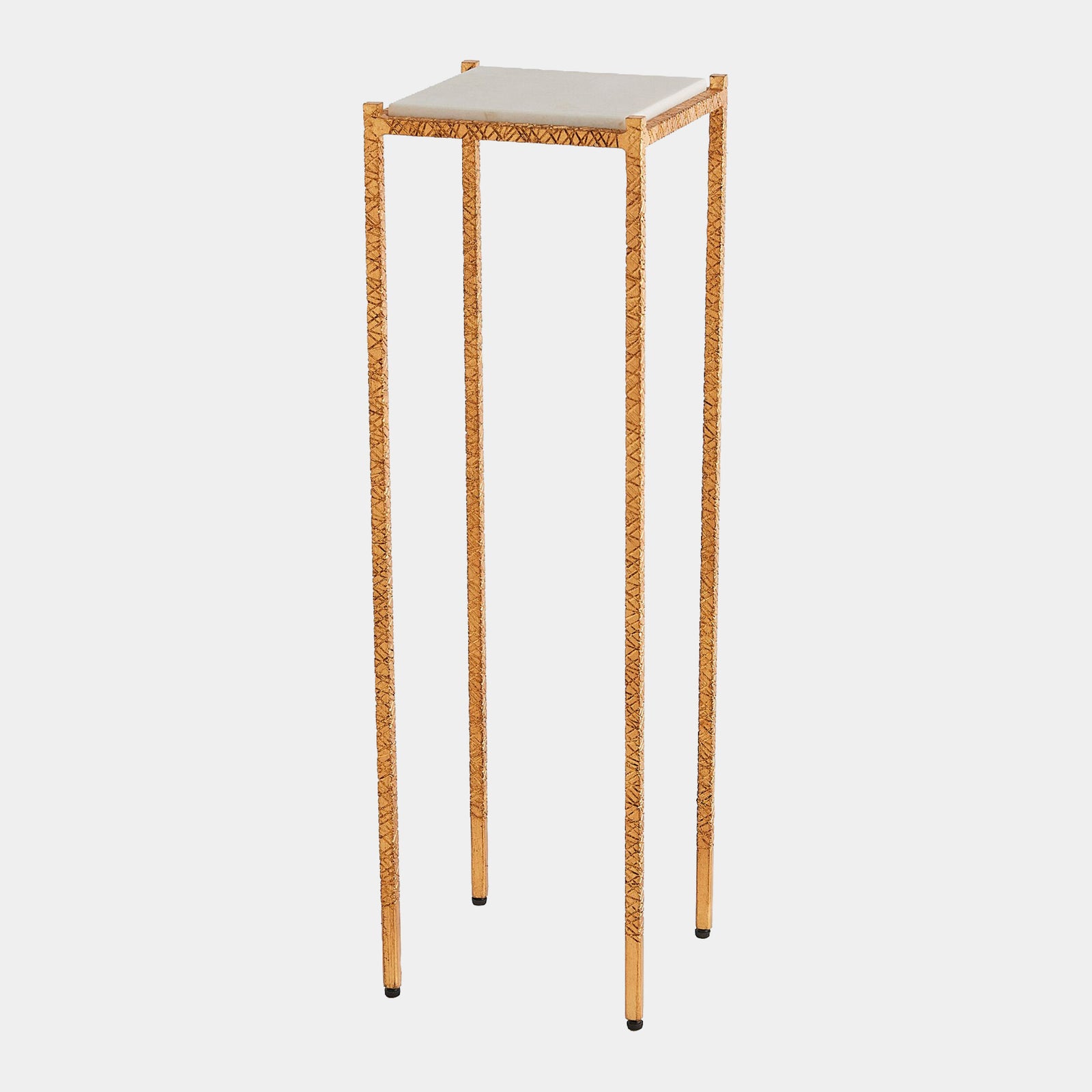 Shadrach Cut Iron Accent Table-Gold Leaf