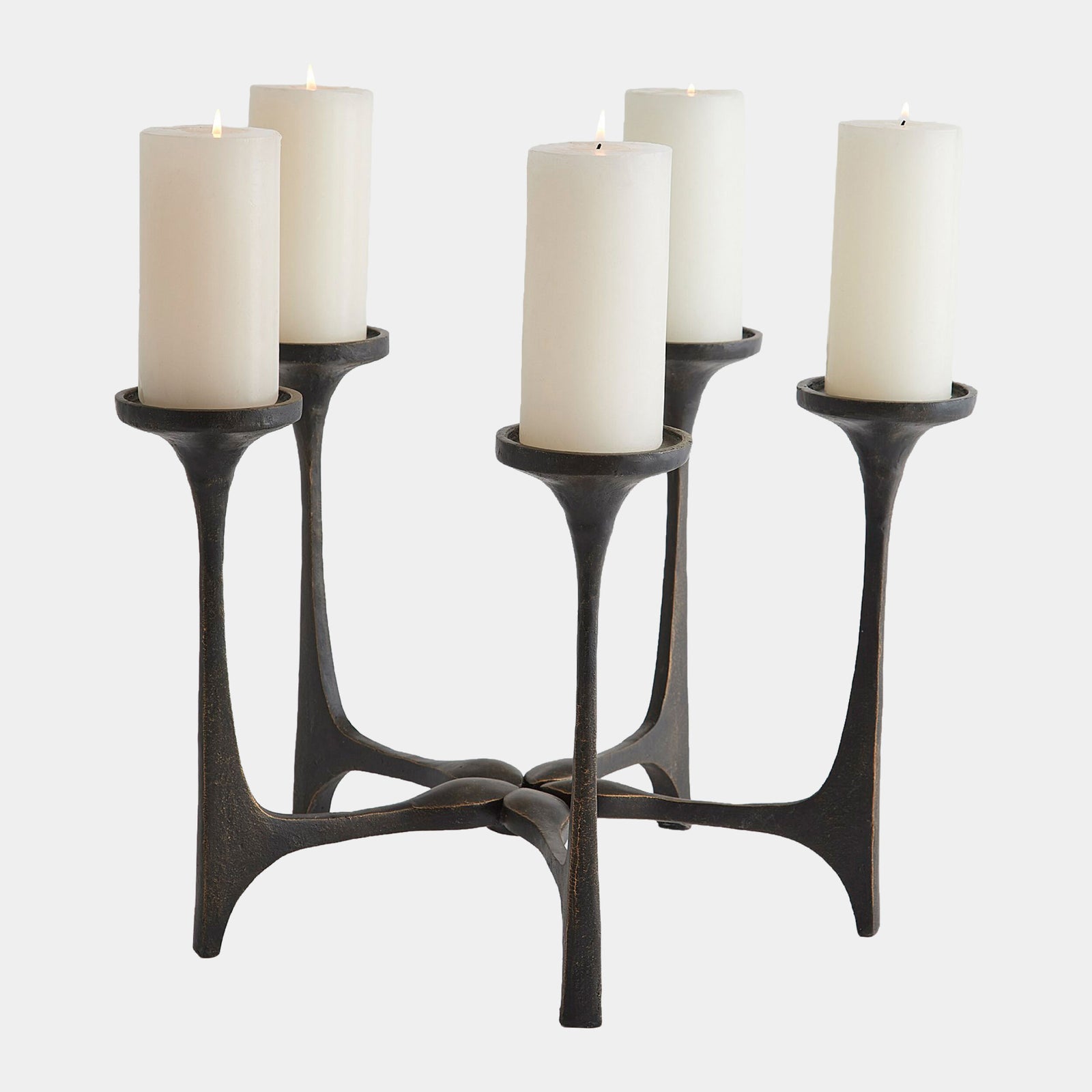 Gathered Candleholder-Bronze