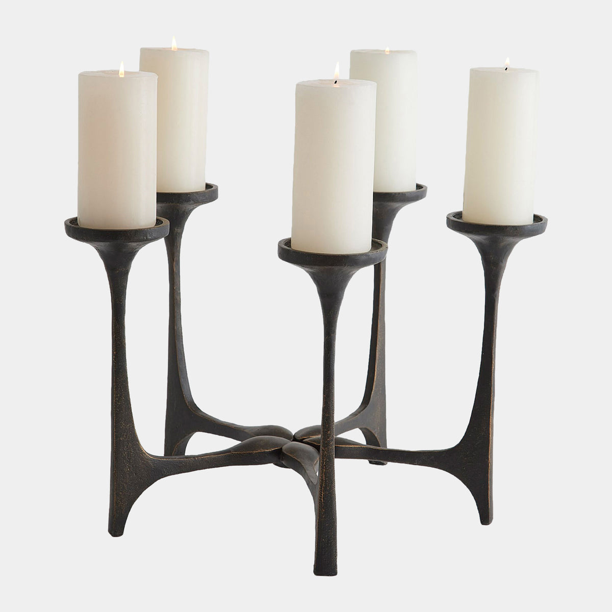 Gathered Candleholder-Bronze