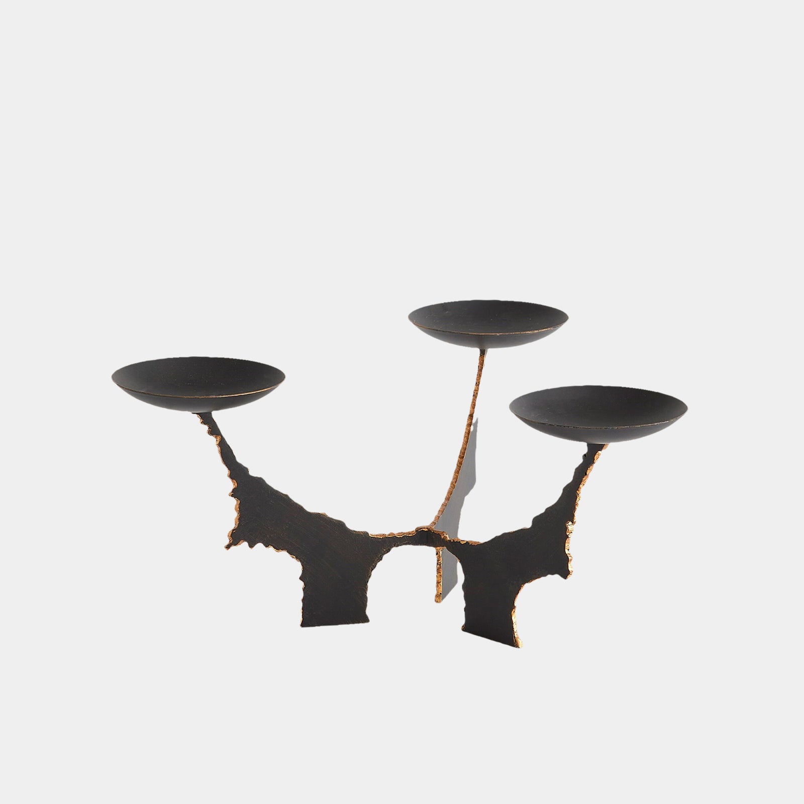 Brutalist C/H Holds 3 Candles-Bronze