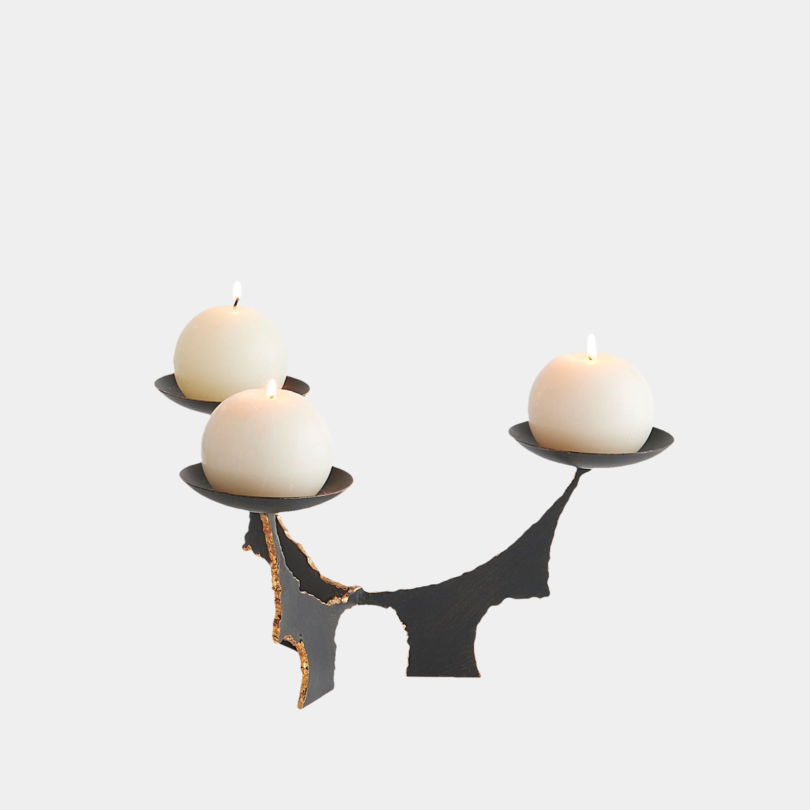 Brutalist C/H Holds 3 Candles-Bronze