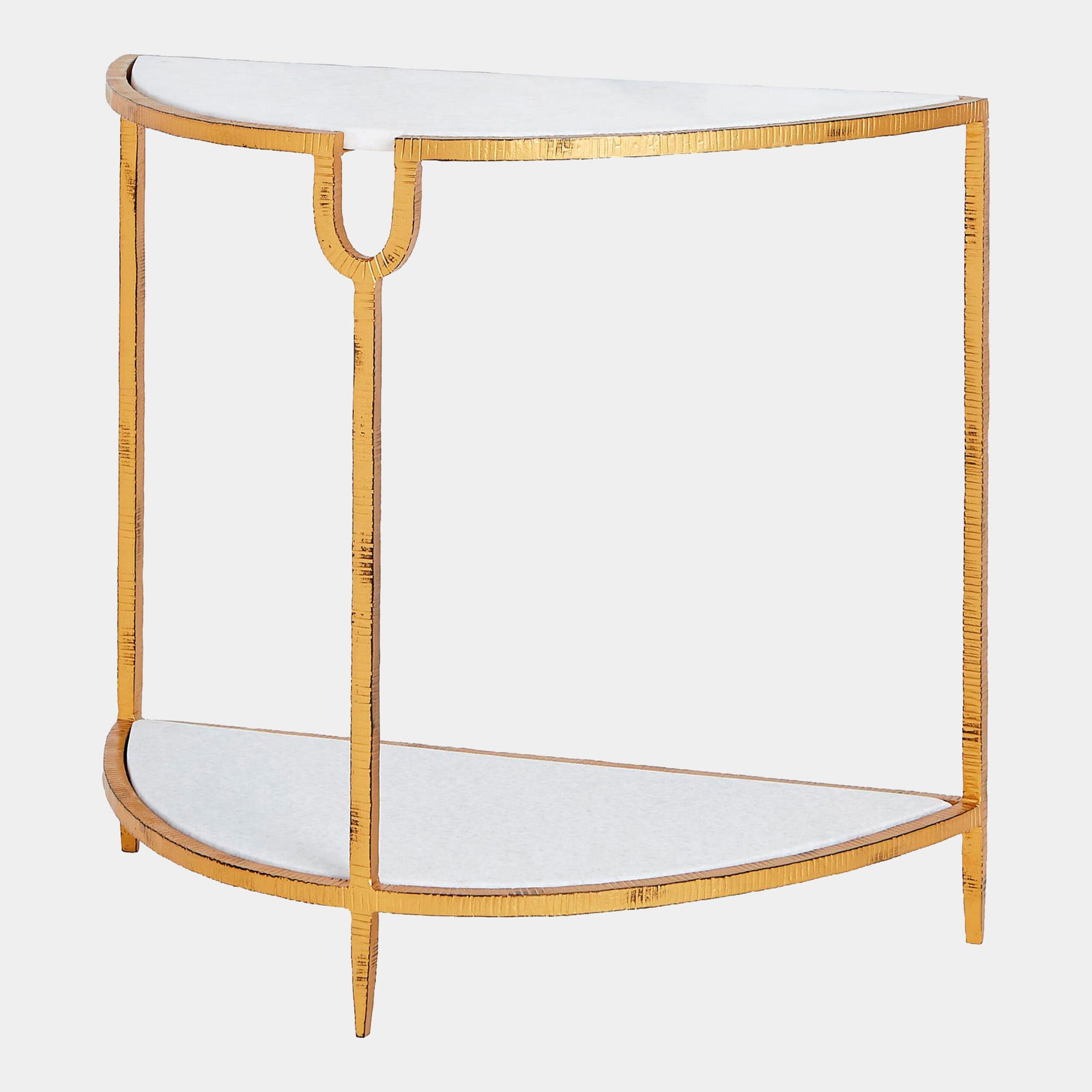 Demilune Side Table-Gold