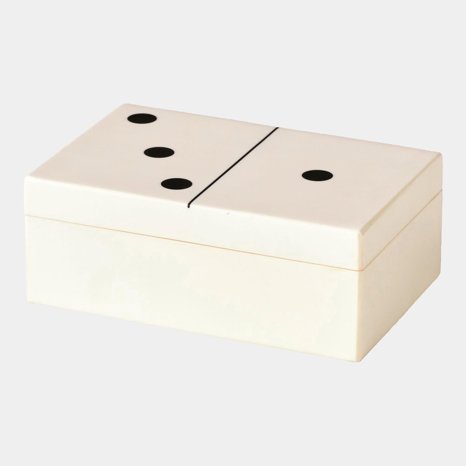 Barnes Dominoes Box-White w/Black Dots