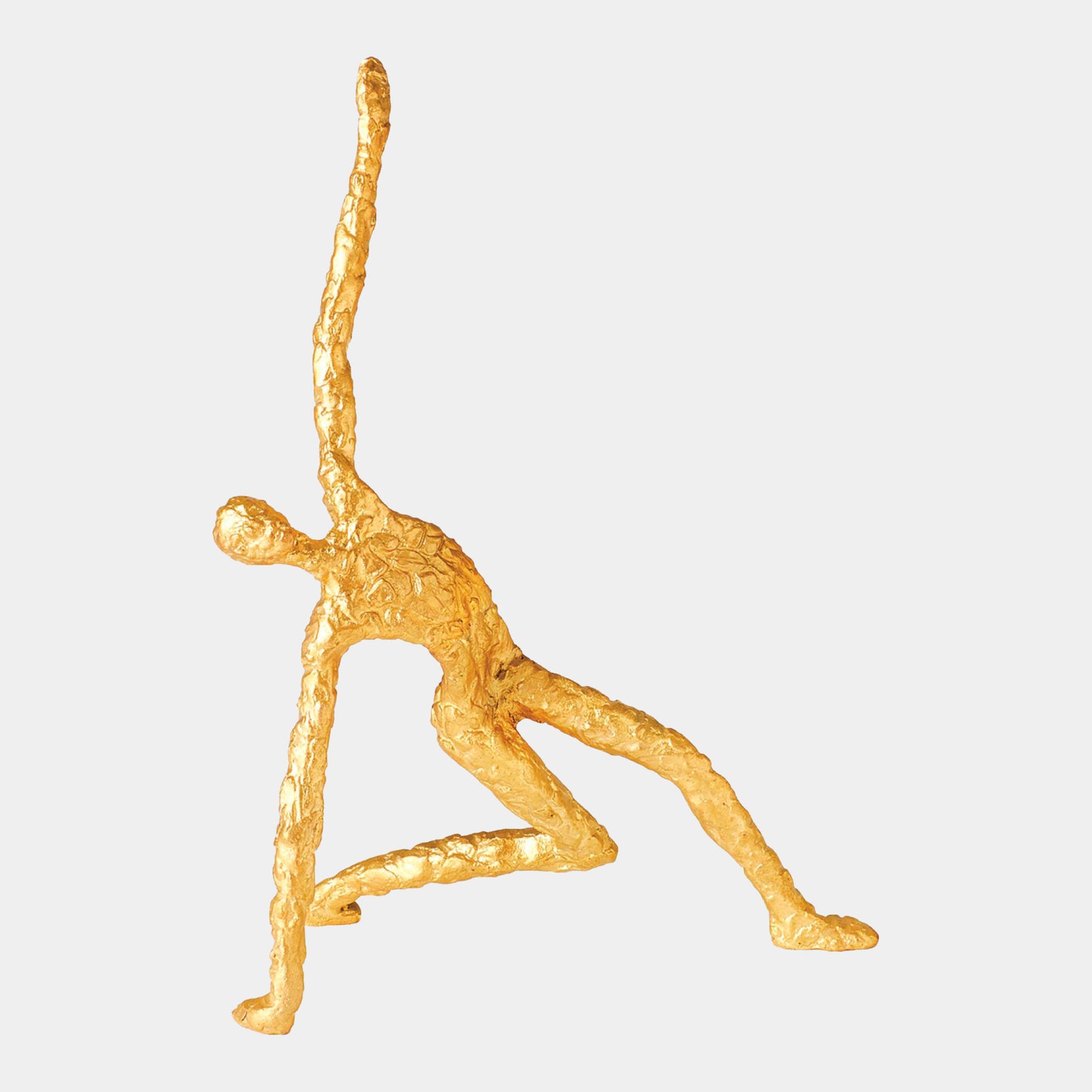 Figural Male Dancer-Yoga-Textured Gold