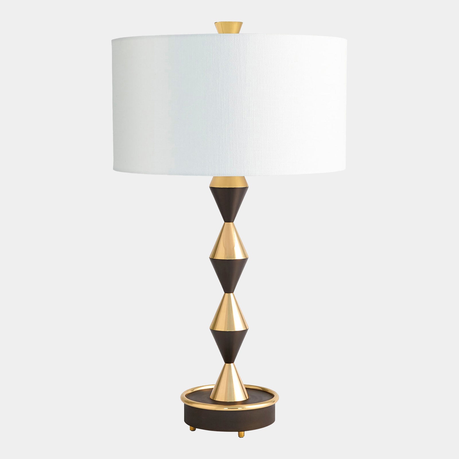 Jig Italian Diamond Table Lamp-Bronze/Brass