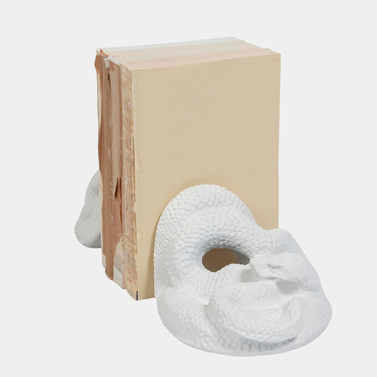 Snake Bookends-Matte White