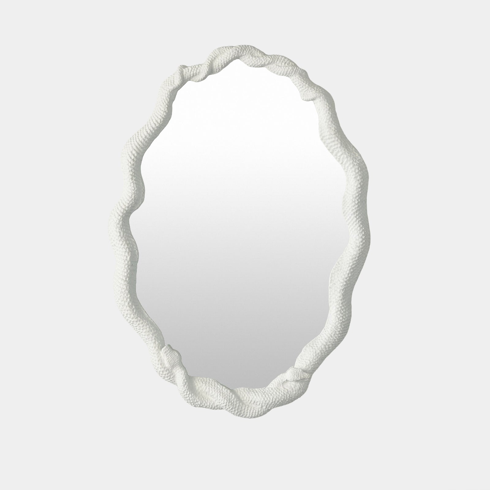 Entwined Snake Mirror-White