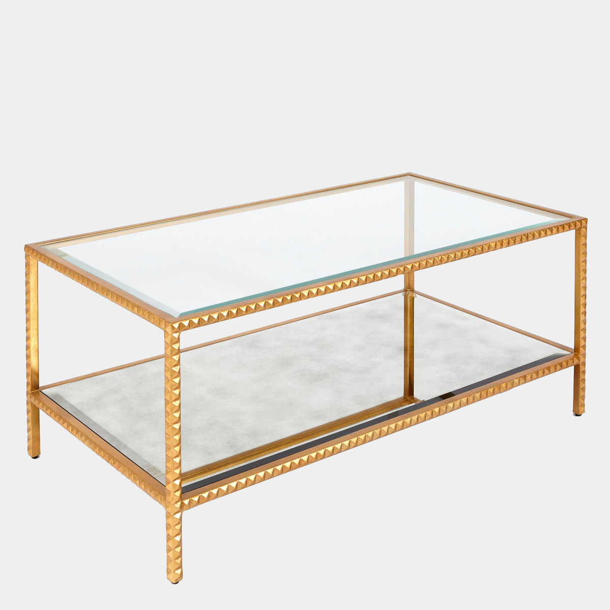 Stud Coffee Table-Gold Leaf