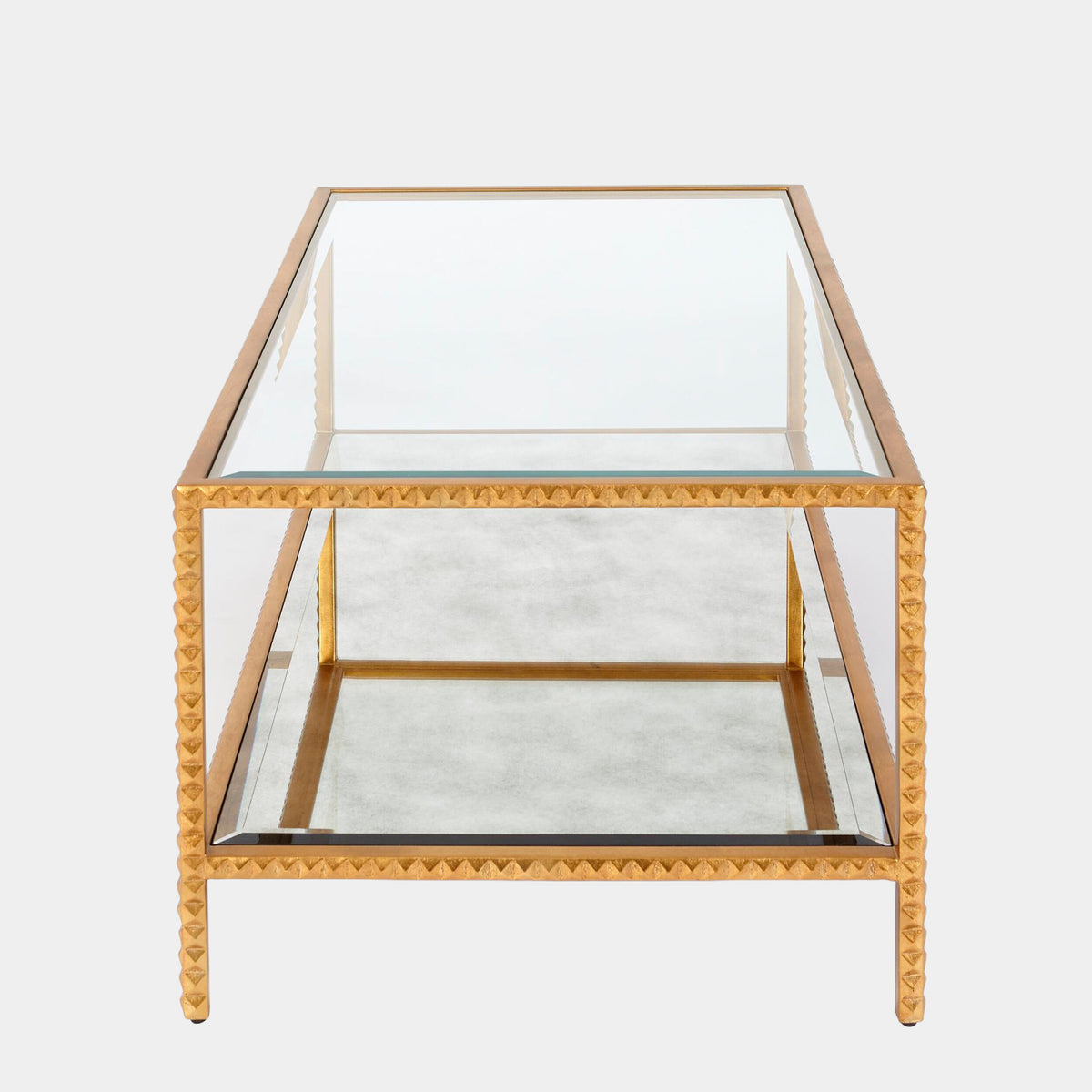 Stud Coffee Table-Gold Leaf