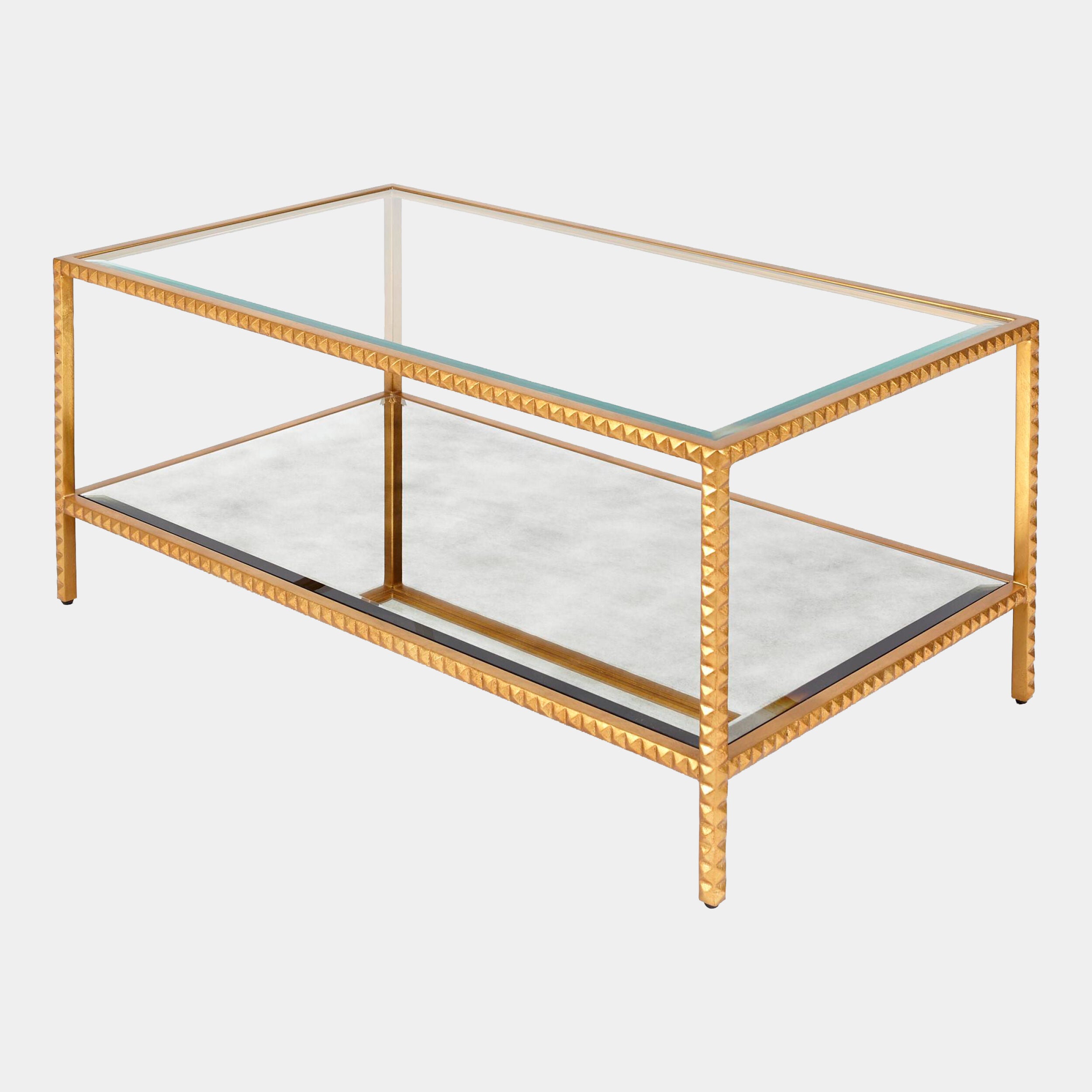 Stud Coffee Table-Gold Leaf
