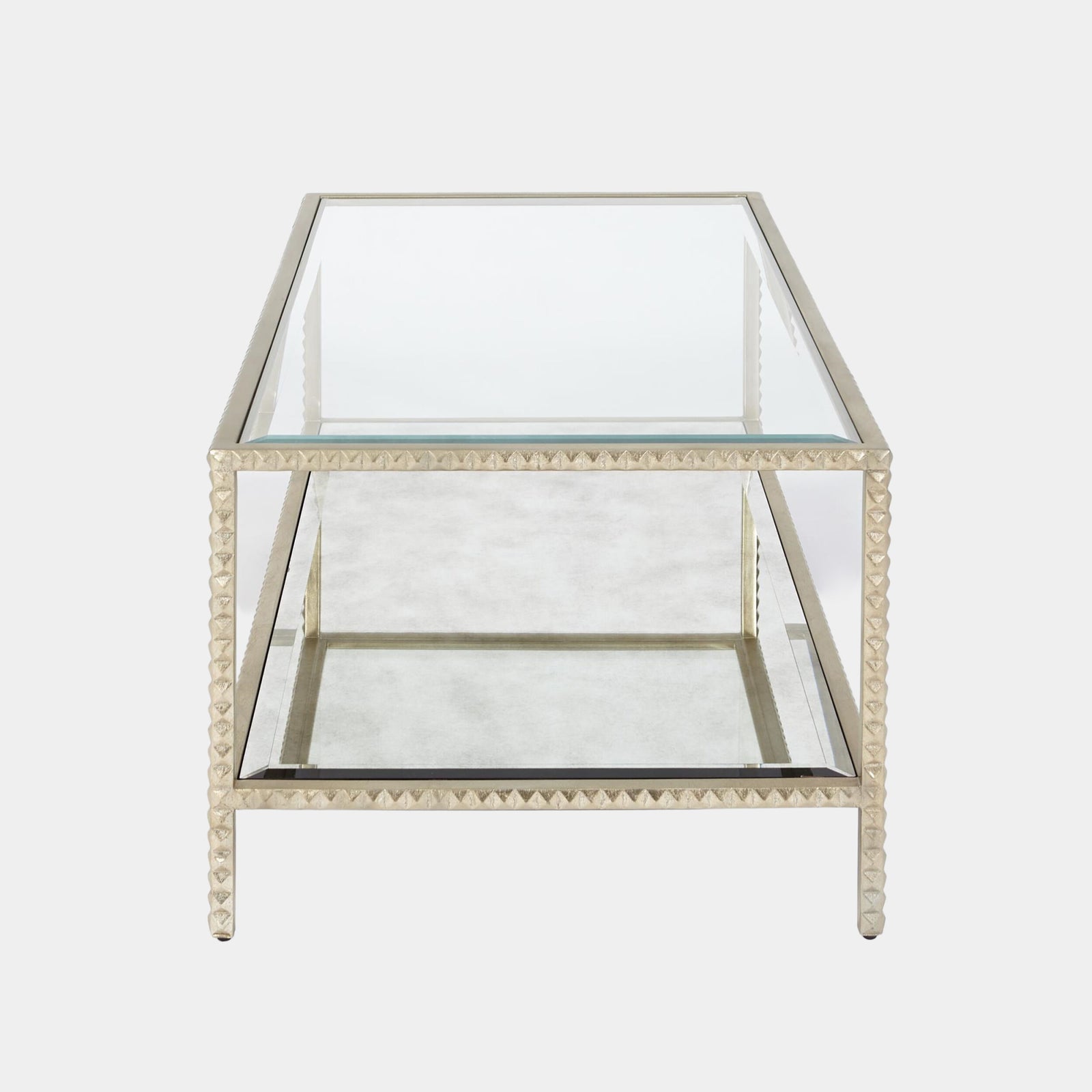 Stud Coffee Table-Silver Leaf