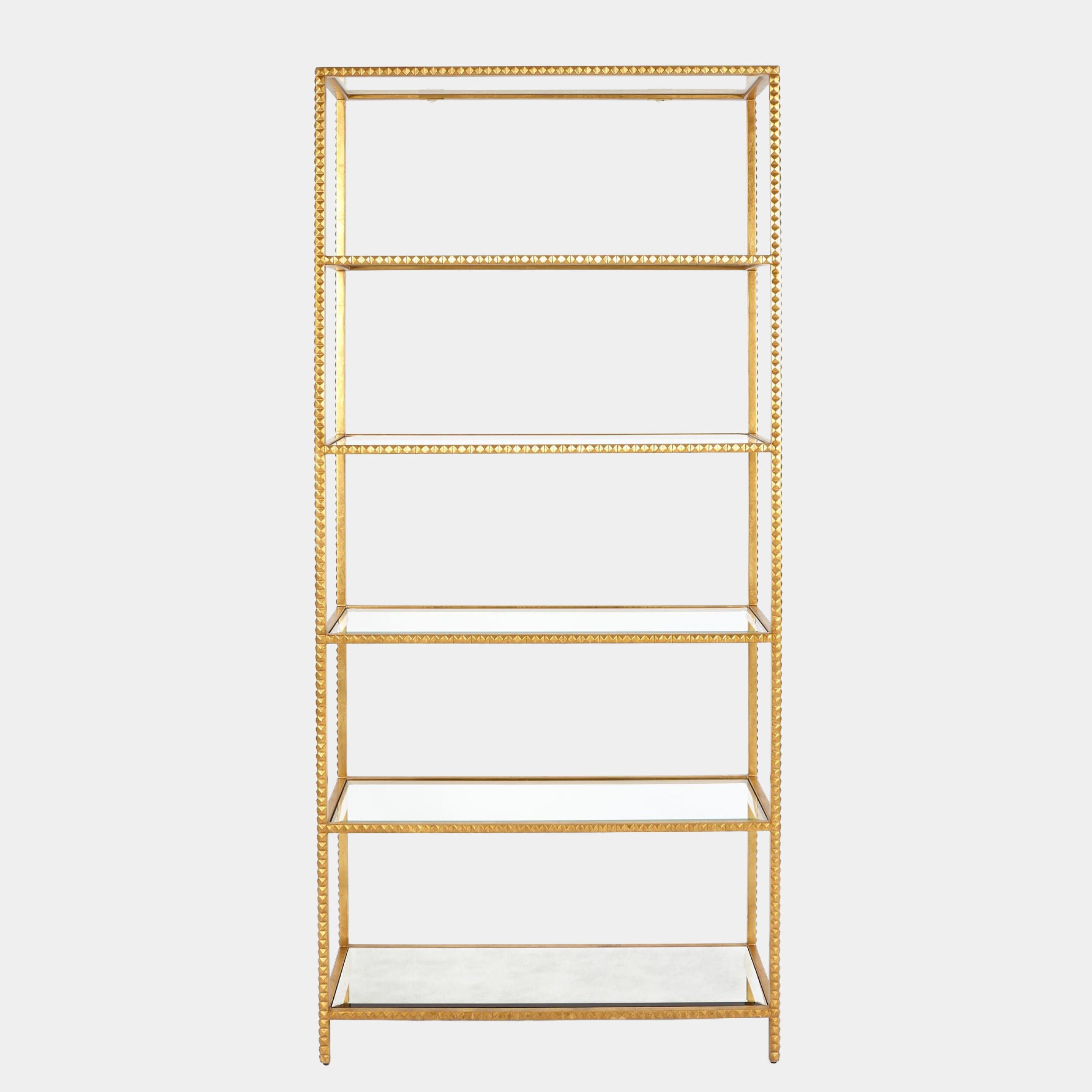 Stud Etagere-Gold Leaf