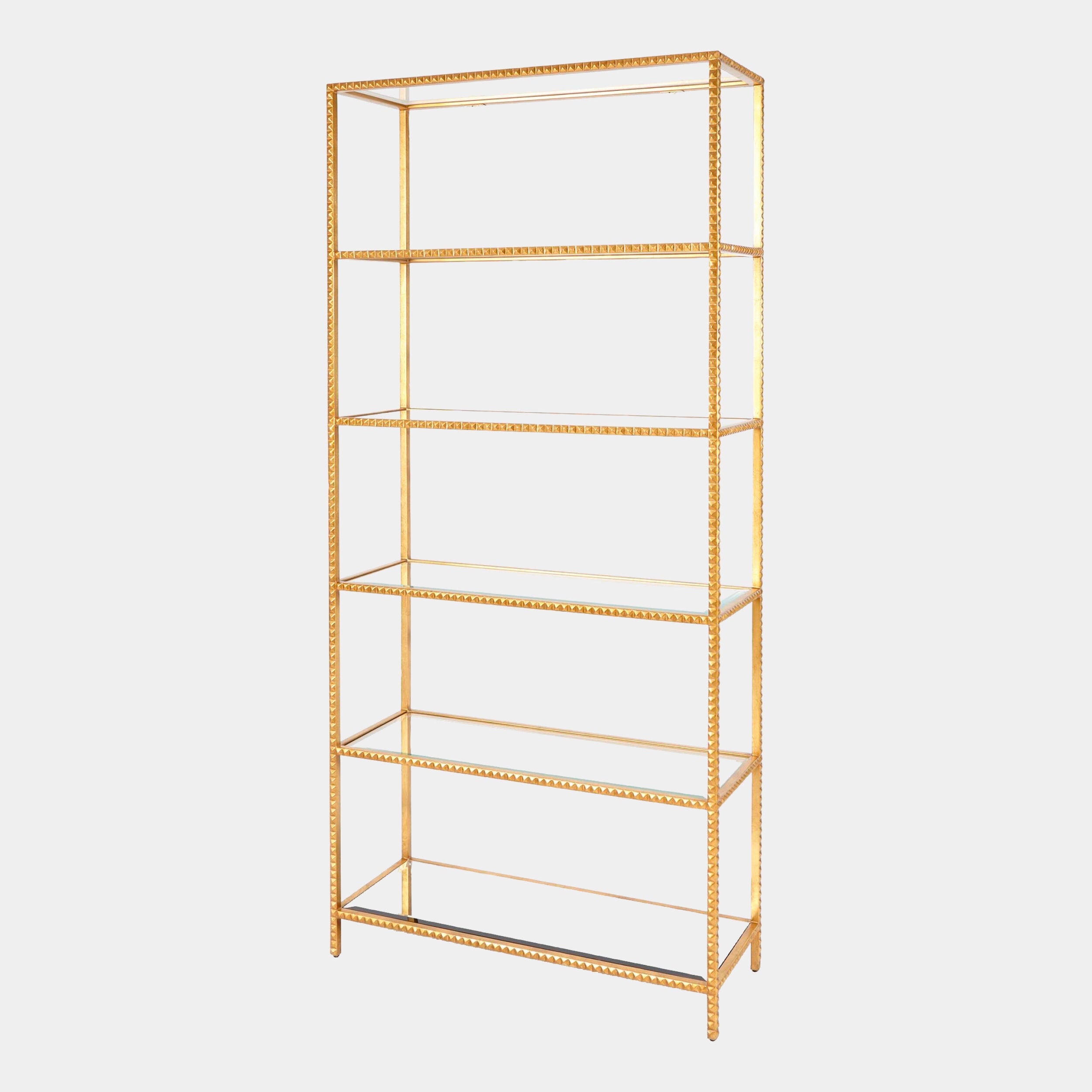 Stud Etagere-Gold Leaf