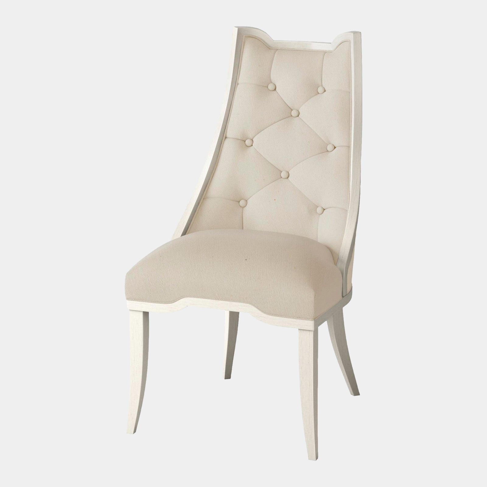 Logan Dining Chair-Antique White-Muslin