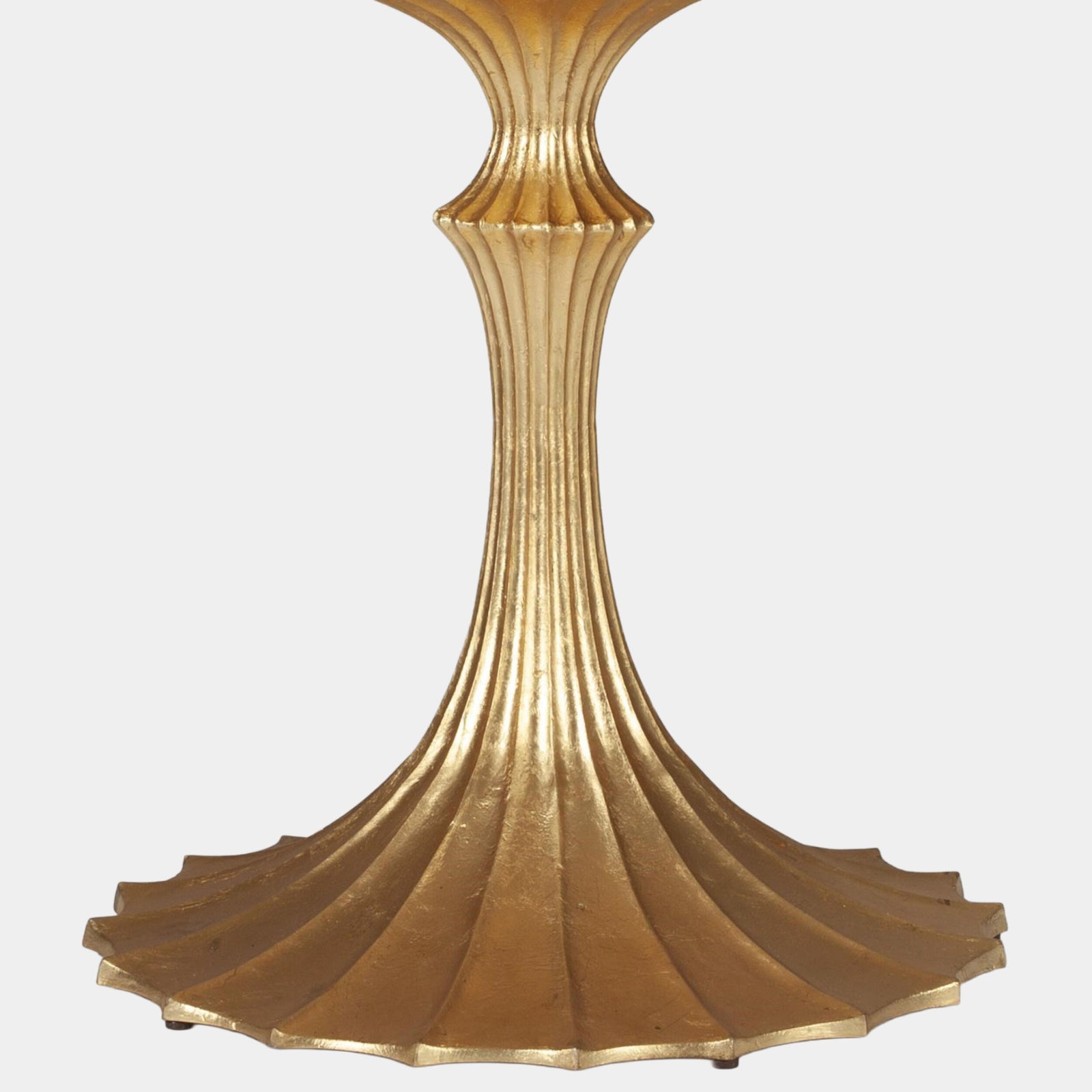 Landry Flute Table-96" Walnut Top-26" Gold Base
