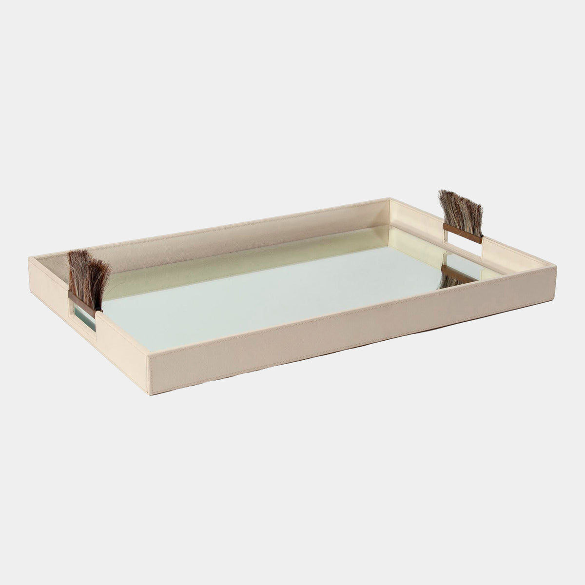 Harrington Tray-Ivory Leather