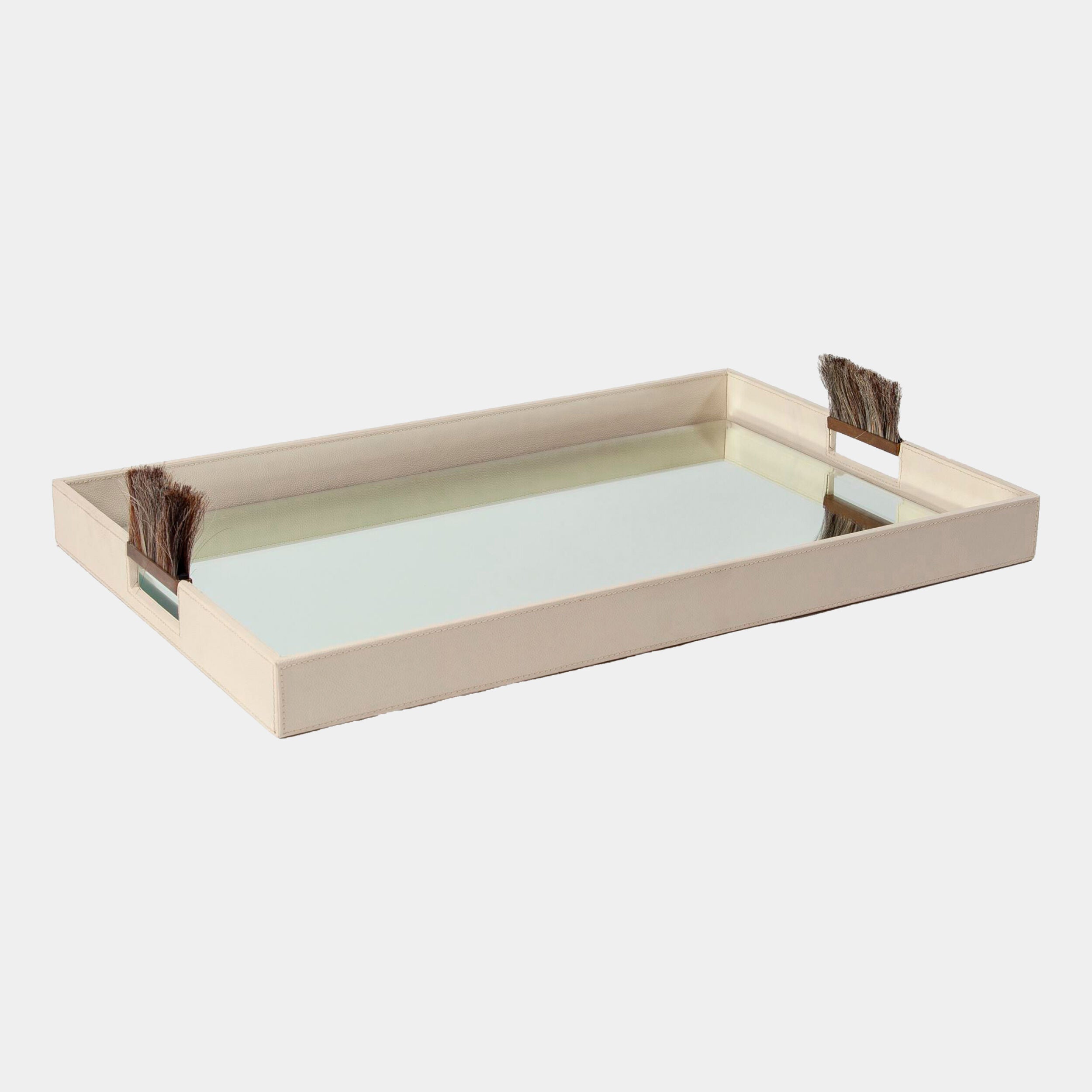 Harrington Tray-Ivory Leather