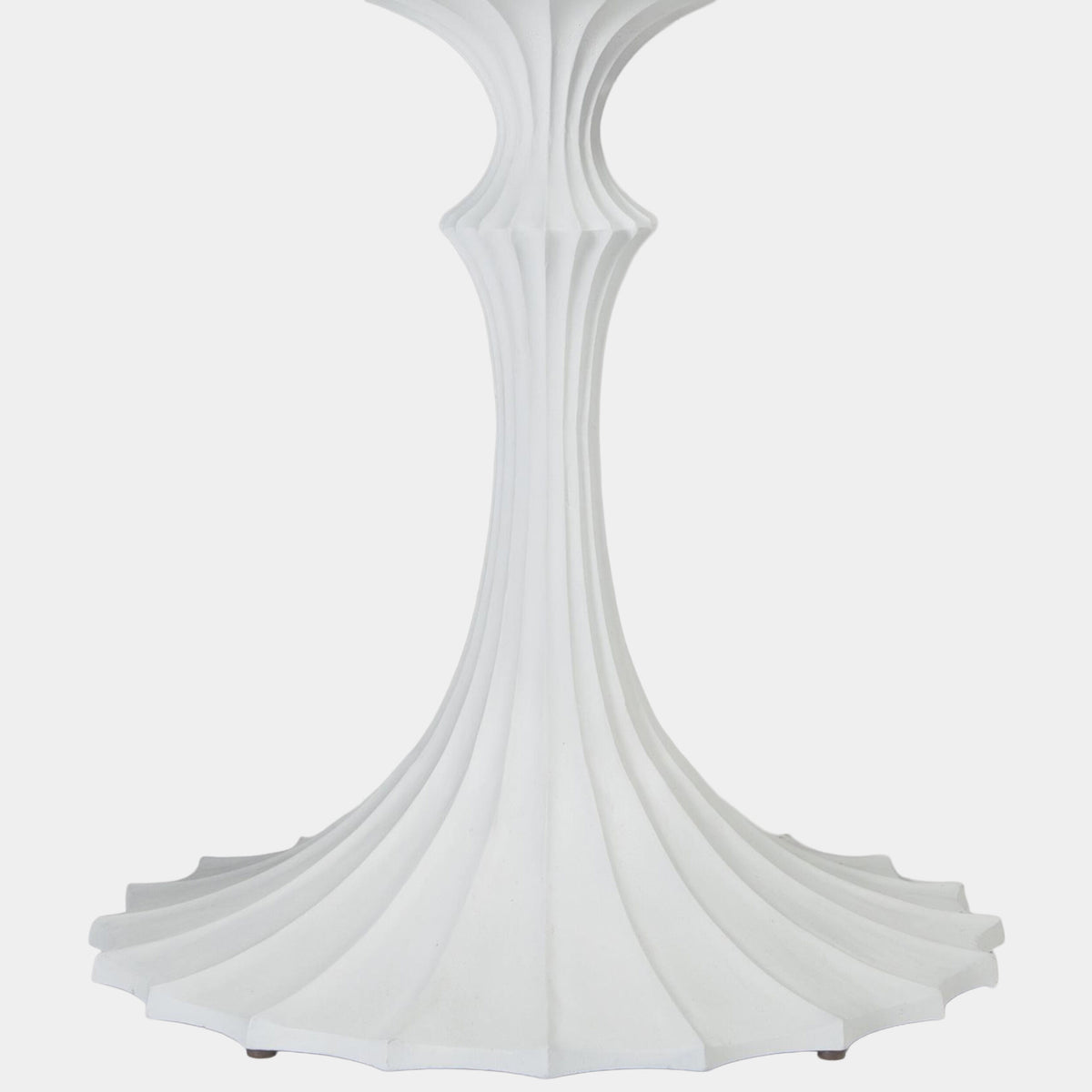 Landry Flute Table-48 Marble Top-34 White Base