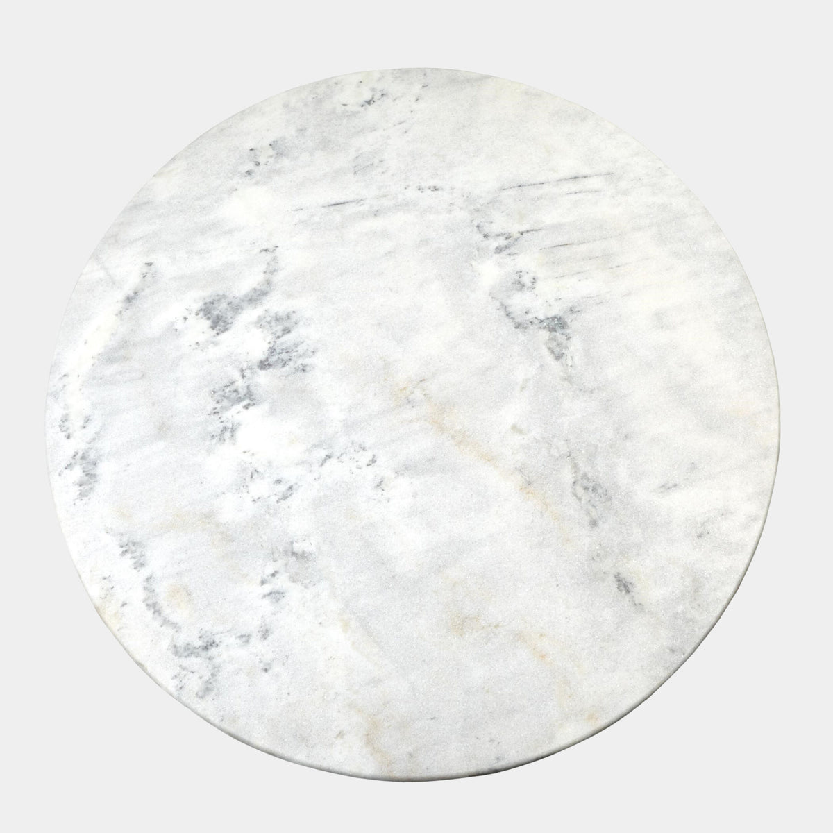 Landry Flute Table-48 Marble Top-34 White Base