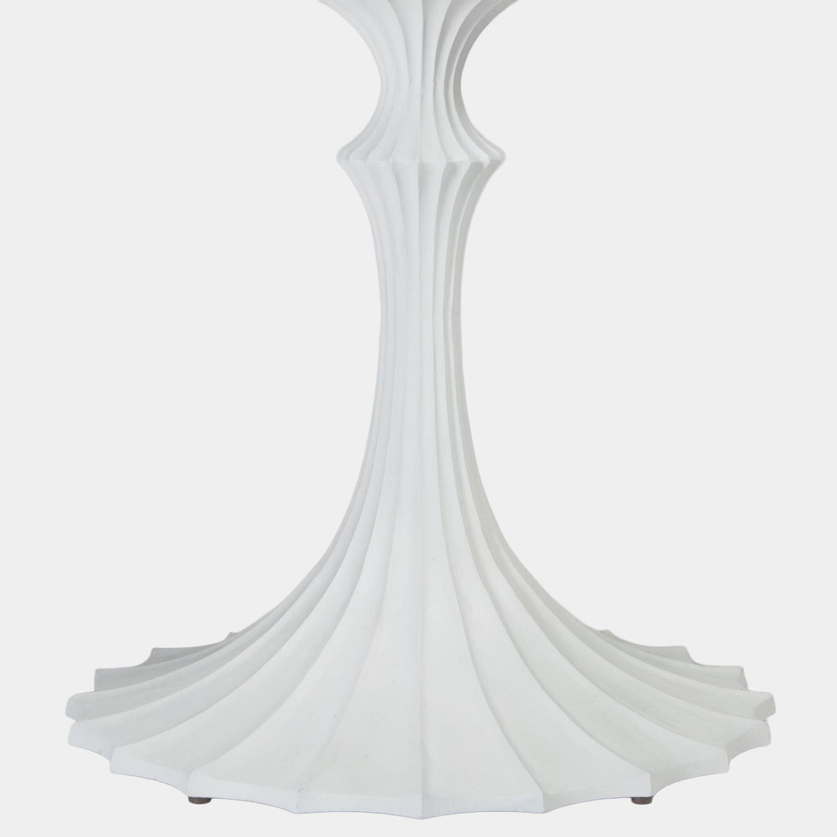 Landry Flute Table-48 Marble Top-34 White Base