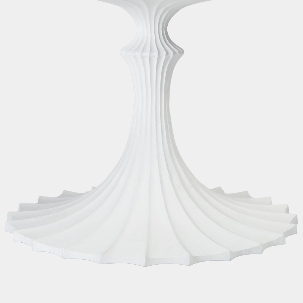 Landry Flute Table-60 Marble Top-34 White Base