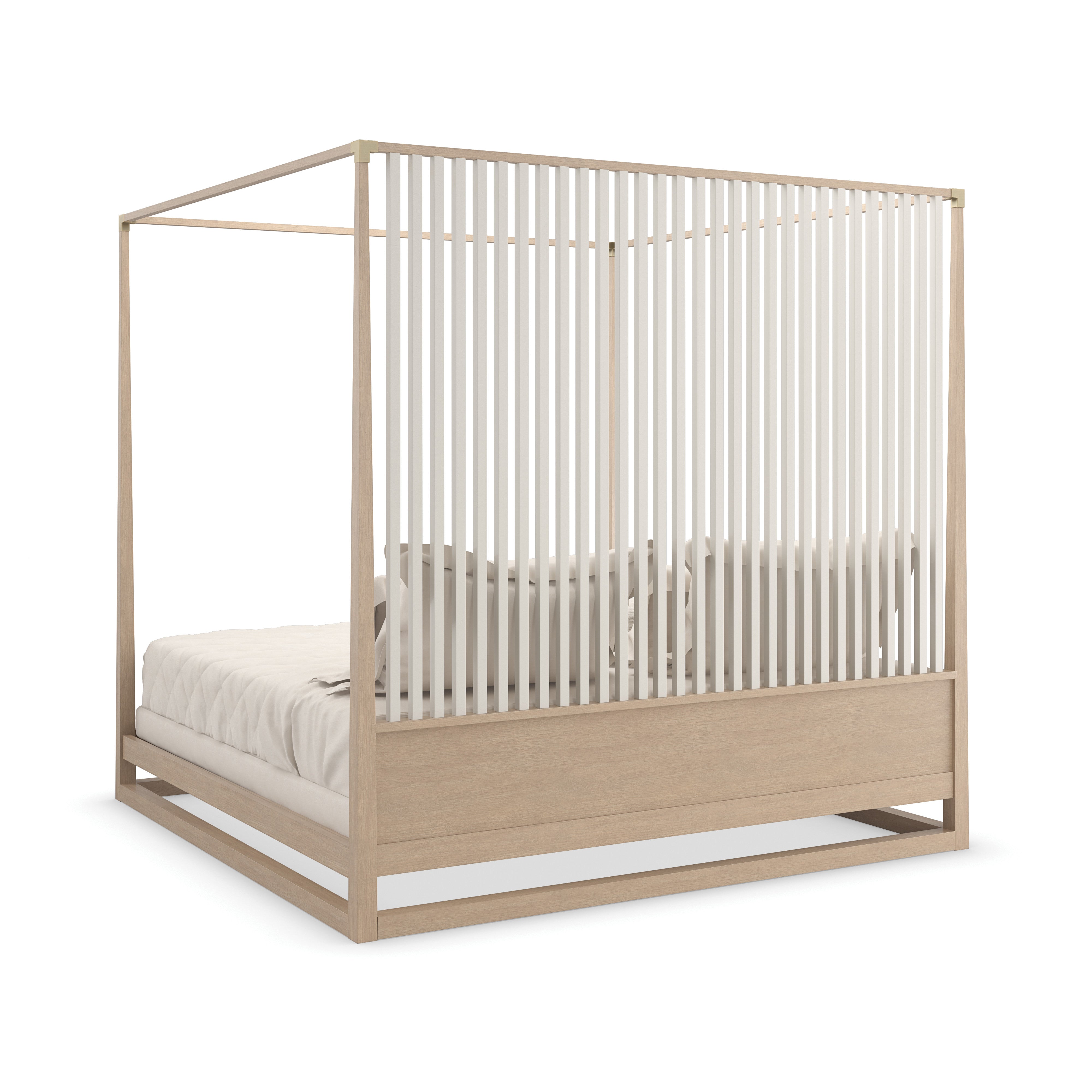 Pinstripe Light Bed - Queen - Beds by Caracole