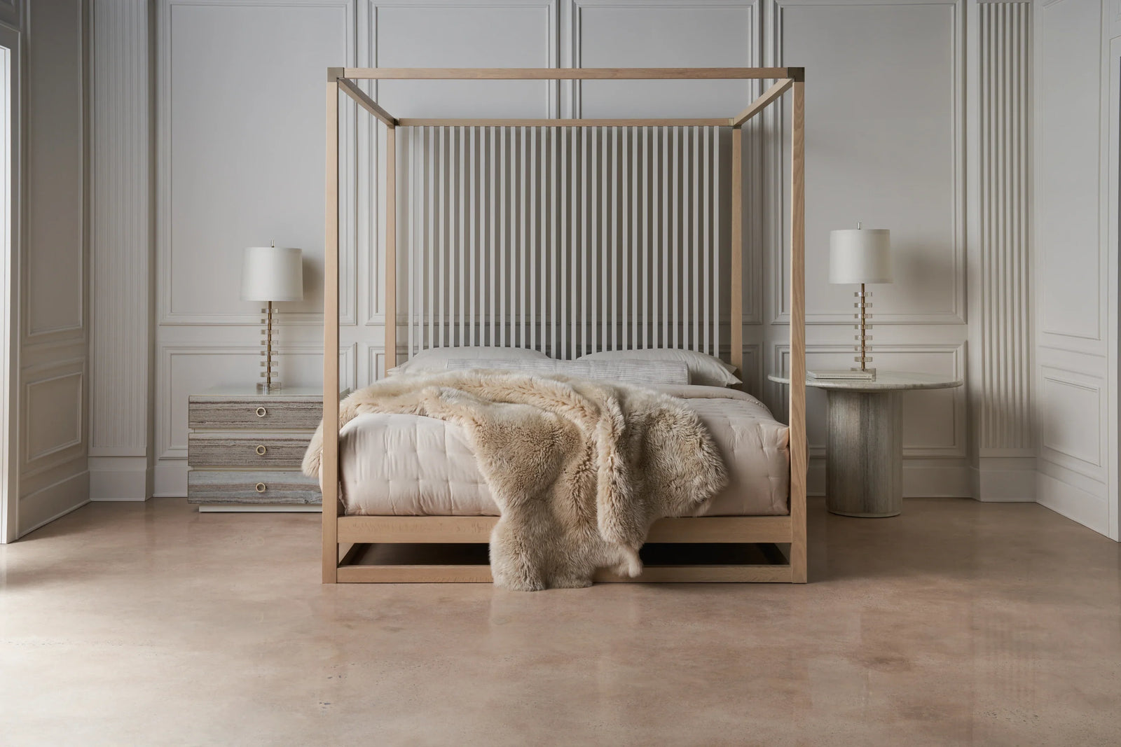 Pinstripe Light Bed - Queen