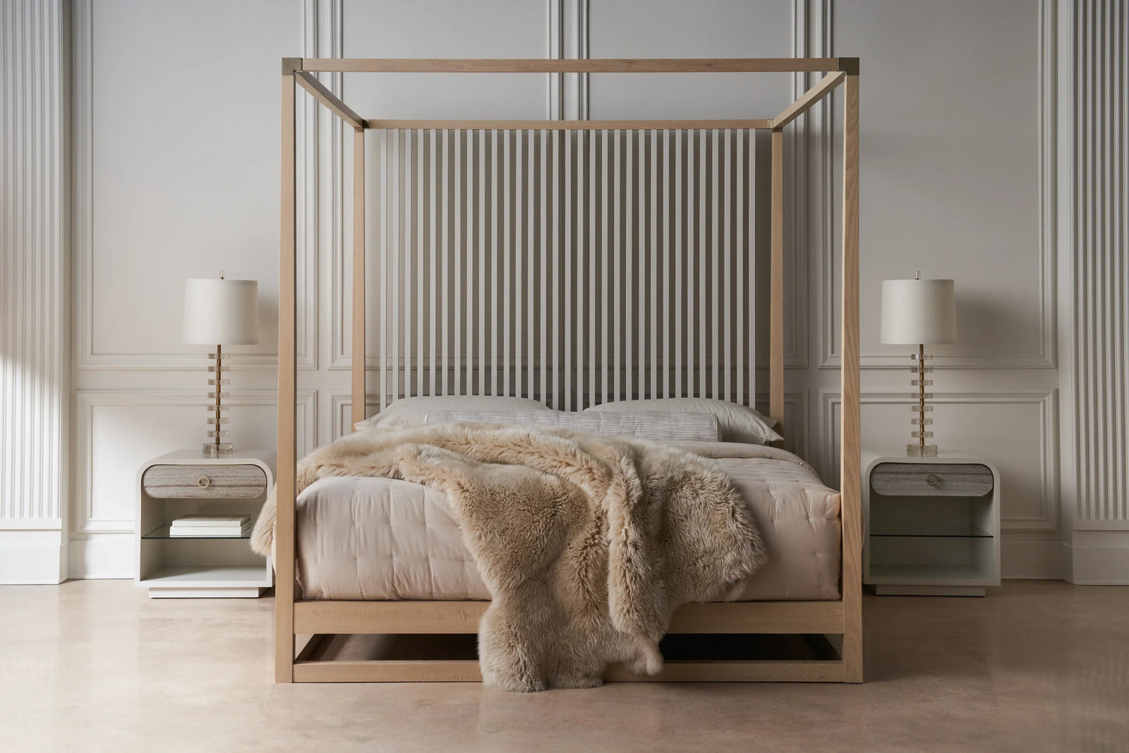 Pinstripe Light Bed - Queen